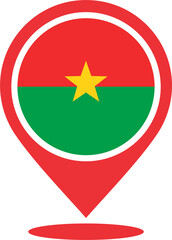 Burkina Faso flag pin map 2023031377