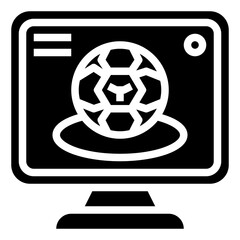 Obraz premium Television glyph icon,linear,outline,graphic,illustration