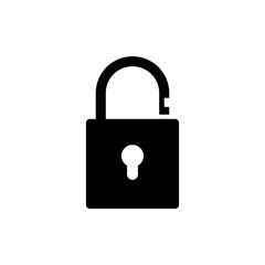 Lock icon vector. padlock sign flat illustration on white background..eps