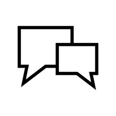 Fototapeta premium Speech bubble icon vector flat illustration on white background..eps