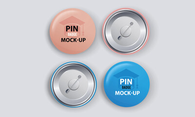 button badge or pinback design with Vector