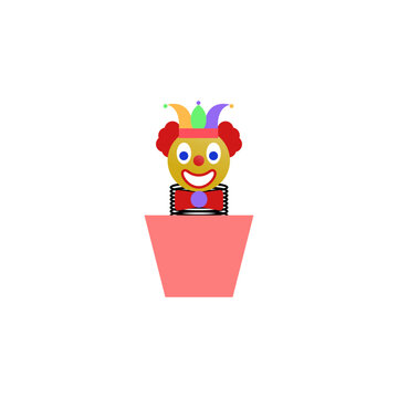 head clown and box design
