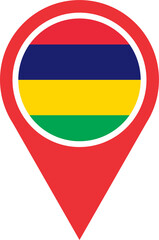 Mauritius flag pin map 2023031388