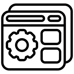 web maintenance line icon,linear,outline,graphic,illustration