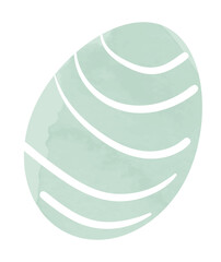 Watercolor easter egg