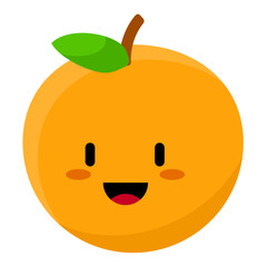 cute orange fruit icon