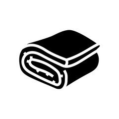 blanket bedroom interior glyph icon vector illustration