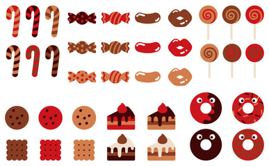 アイコン風　お菓子　バレンタイン