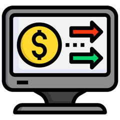 online payment flat icon,linear,outline,graphic,illustration