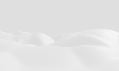 Obraz premium 3D snow mountain. White terrain. Cold environment.