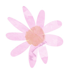 Watercolor spring flower