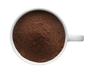 coffee cup filled of coffee powder