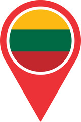 Lithuania flag pin map 20230313102