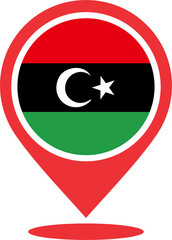 Libya flag pin map 20230313103