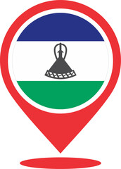 Lesotho flag pin map 20230313105