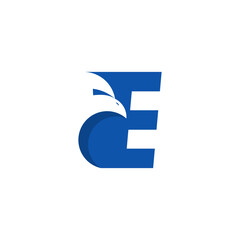 Initial E and eagle logo concept for business company.
