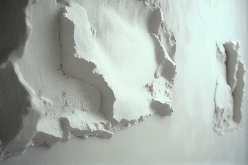 A textured plaster wall with rough, uneven surfaces. Generative AI