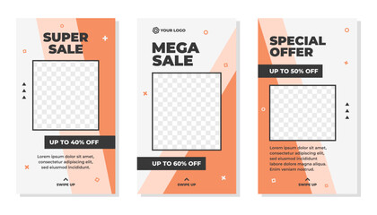 Naklejka premium Editable modern social media story template