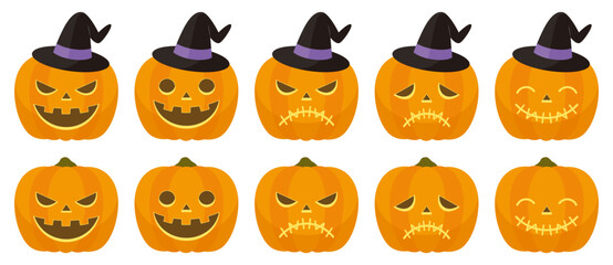 立体感のあるジャックオーランタン　