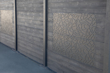 wall design high fence grey aluminium modern barrier gray for house protect view facade home garden