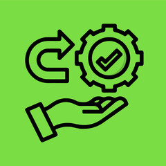 illustration of a hand holding a symbol