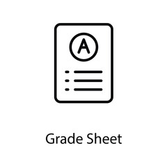 Grade sheet icon design stock illustration