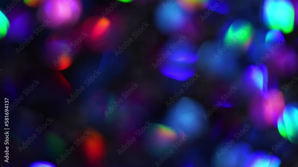 Canvas Prints background neon bokeh circular motion. abstract movement of light reflection on defocused circles in