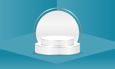 vector illustration 3d podium background design, perfect for advertising, social media post, wallpaper, and other graphic needs.