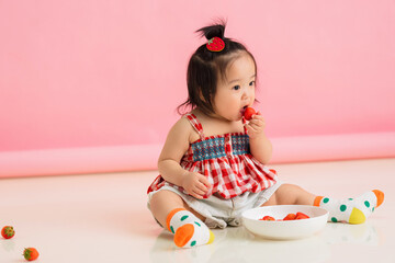 Lovely baby girls play