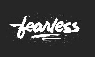 Fearless Word Vector Brush Lettering Design