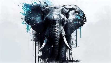Graceful Giants Majestic Elephants in the Style of a Legendary Artist, Perfect for Captivating Design Projects and Creative Inspirations, Generative AI, Illustration