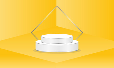 vector illustration 3d podium background design, perfect for advertising, social media post, wallpaper, and other graphic needs.