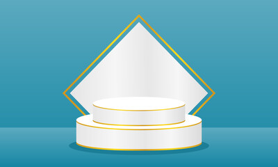vector illustration 3d podium background design, perfect for advertising, social media post, wallpaper, and other graphic needs.