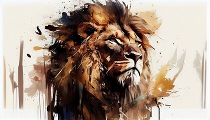 Regal Majesty Lions in the Style of a Legendary Artist, Perfect for Captivating Design Projects and Creative Inspirations, Generative AI, Illustration