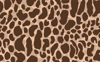 Abstract modern leopard seamless pattern. Animals trendy background. Beige and brown decorative vector stock illustration for print, card, postcard, fabric, textile. Modern ornament of stylized skin