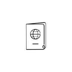Passport Line Style Icon Design