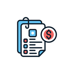 Price List icon in vector. Illustration