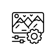 Scene Optimizer icon in vector. Illustration