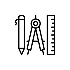 Stationery icon in vector. Illustration