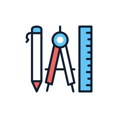 Stationery icon in vector. Illustration