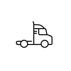 Truck line icon isolated on white background