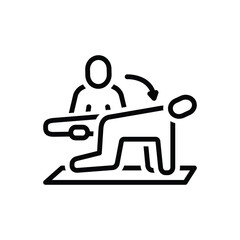 Black line icon for occupational