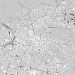 Fototapeta na wymiar Urban city map of Lviv. Vector poster. Black grayscale black and white road map. road map image with roads, metropolitan city area view.