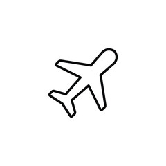 Plane line icon isolated on white background