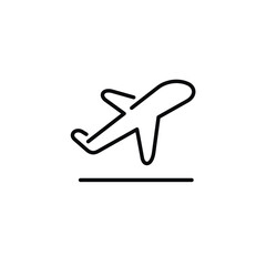 Plane line icon isolated on white background