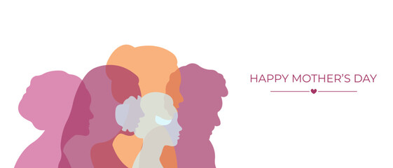 Mother's Day greeting card.Vector illustration.
