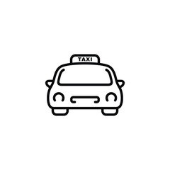 Taxi line icon isolated on white background