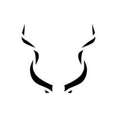 antelope wildlife animal glyph icon vector illustration