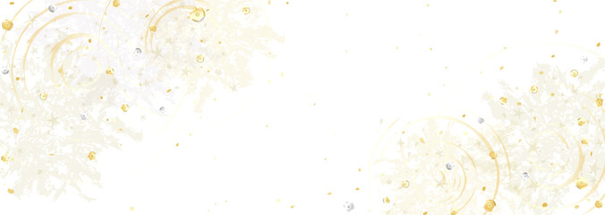 金銀のスパンコールをちりばめたゴールド系の背景