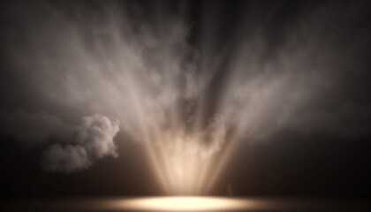 White Smoke and Spotlight Background for Dramatic Effect